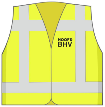 Veiligheidsvest met opdruk Hoofd BHV Geel